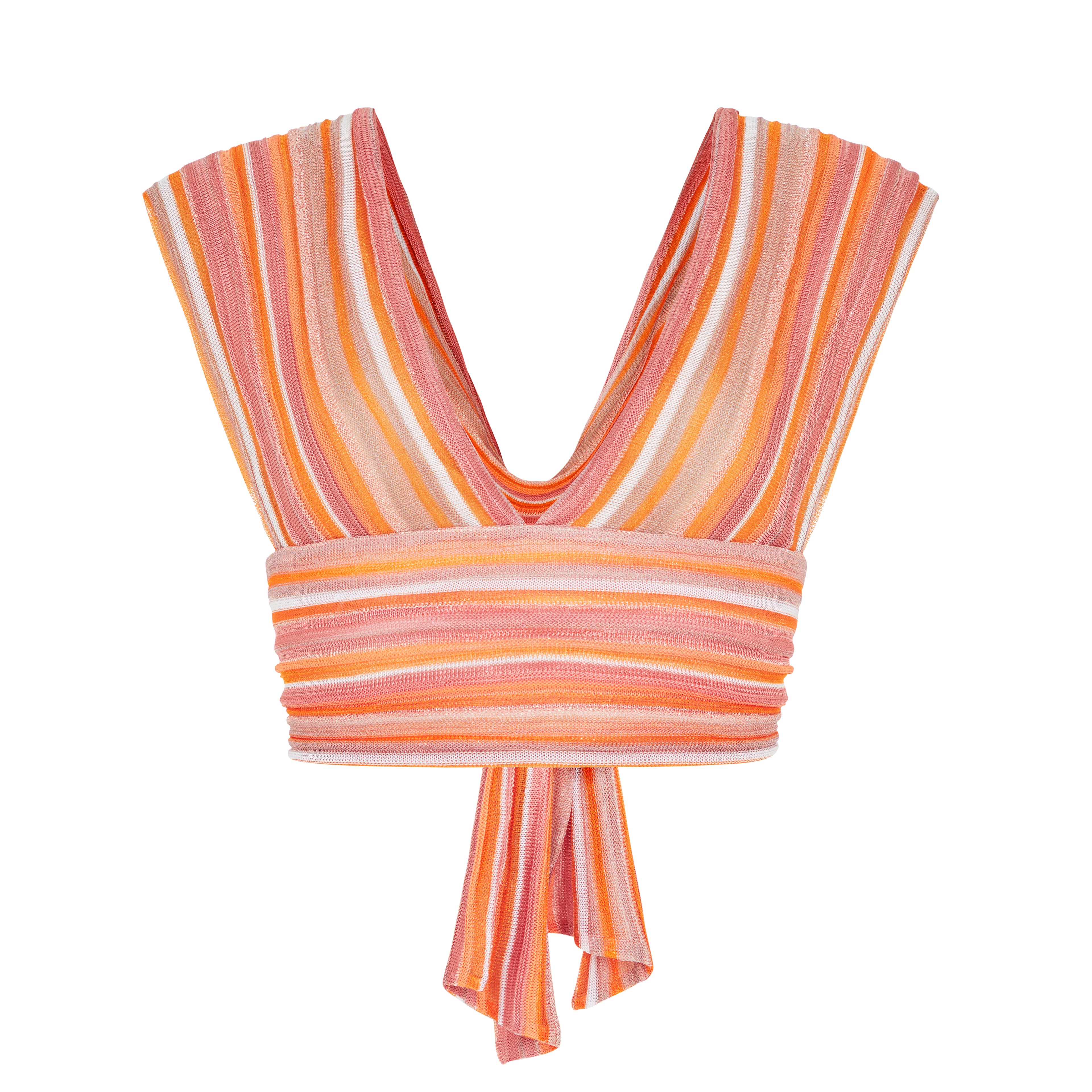 V Crop Top - Blush Pink