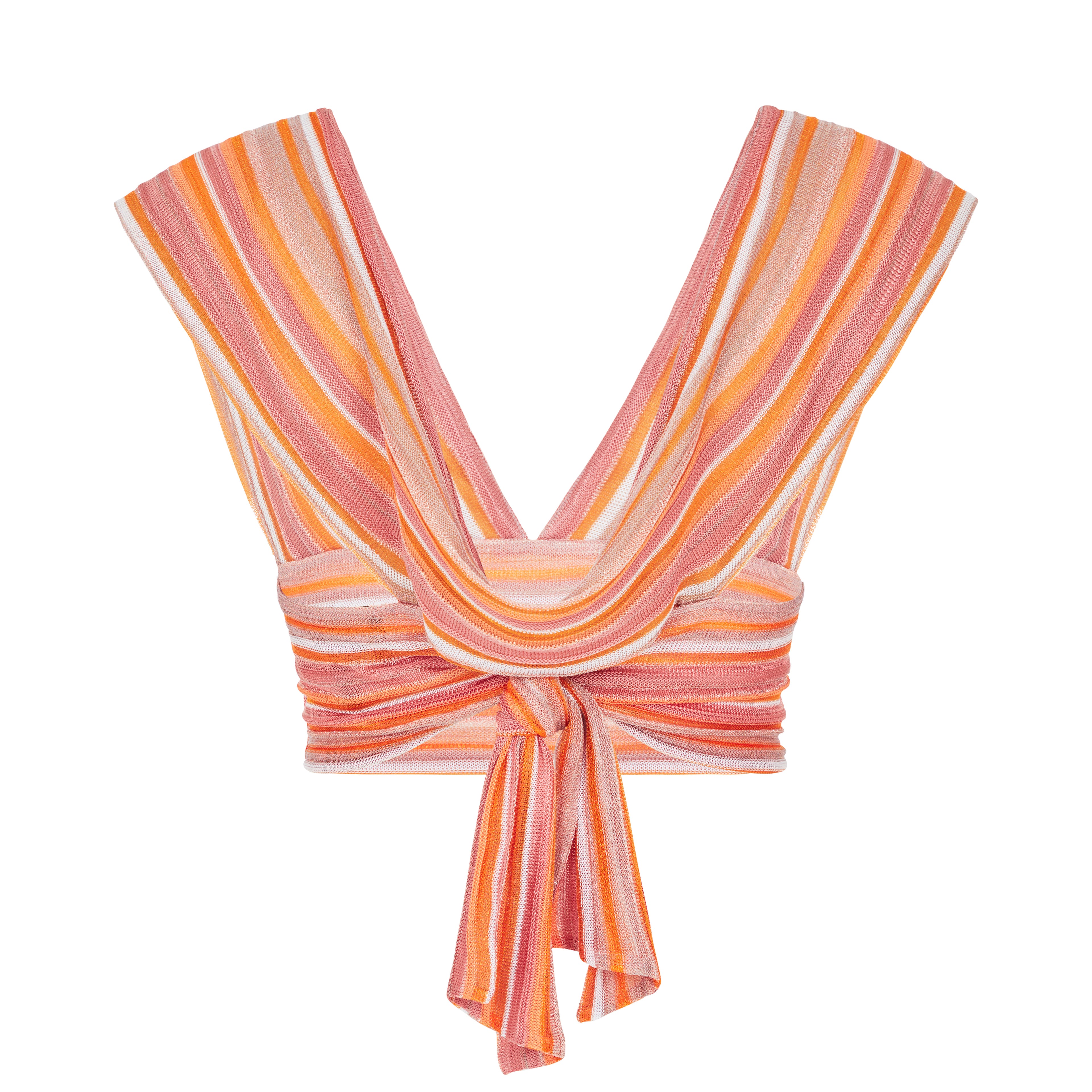 V Crop Top - Blush Pink