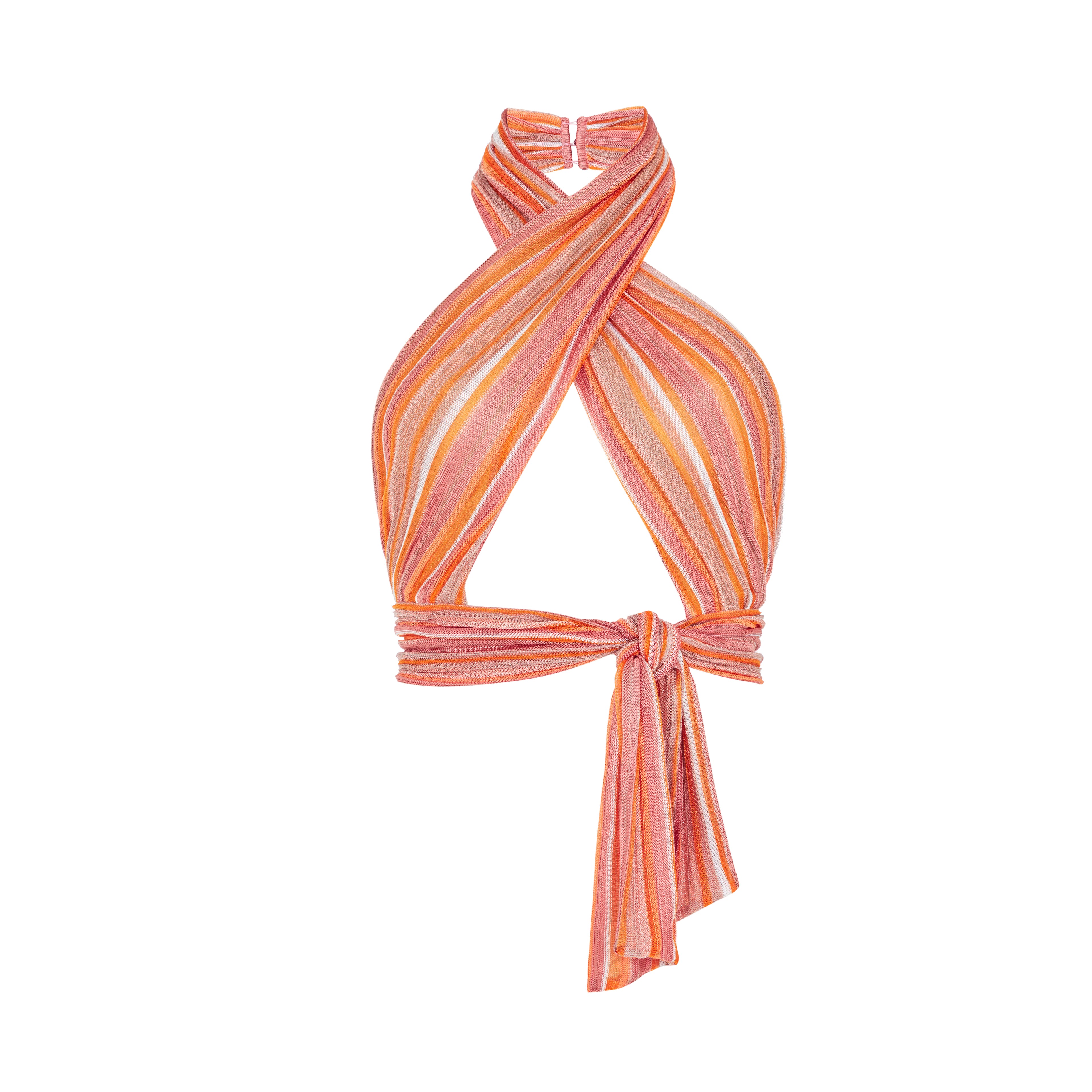 Criss Cross Crop Top - Blush Pink