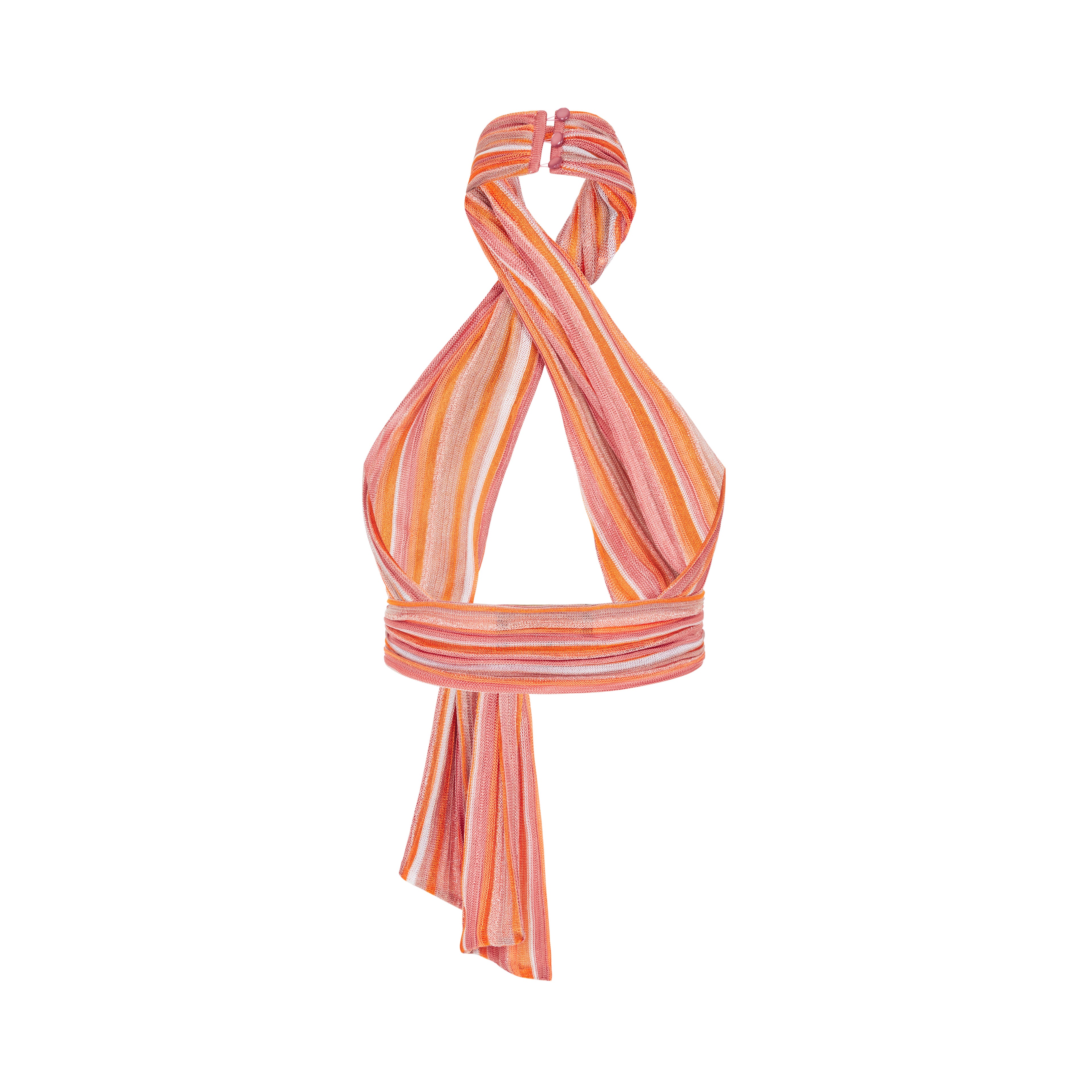 Criss Cross Crop Top - Blush Pink