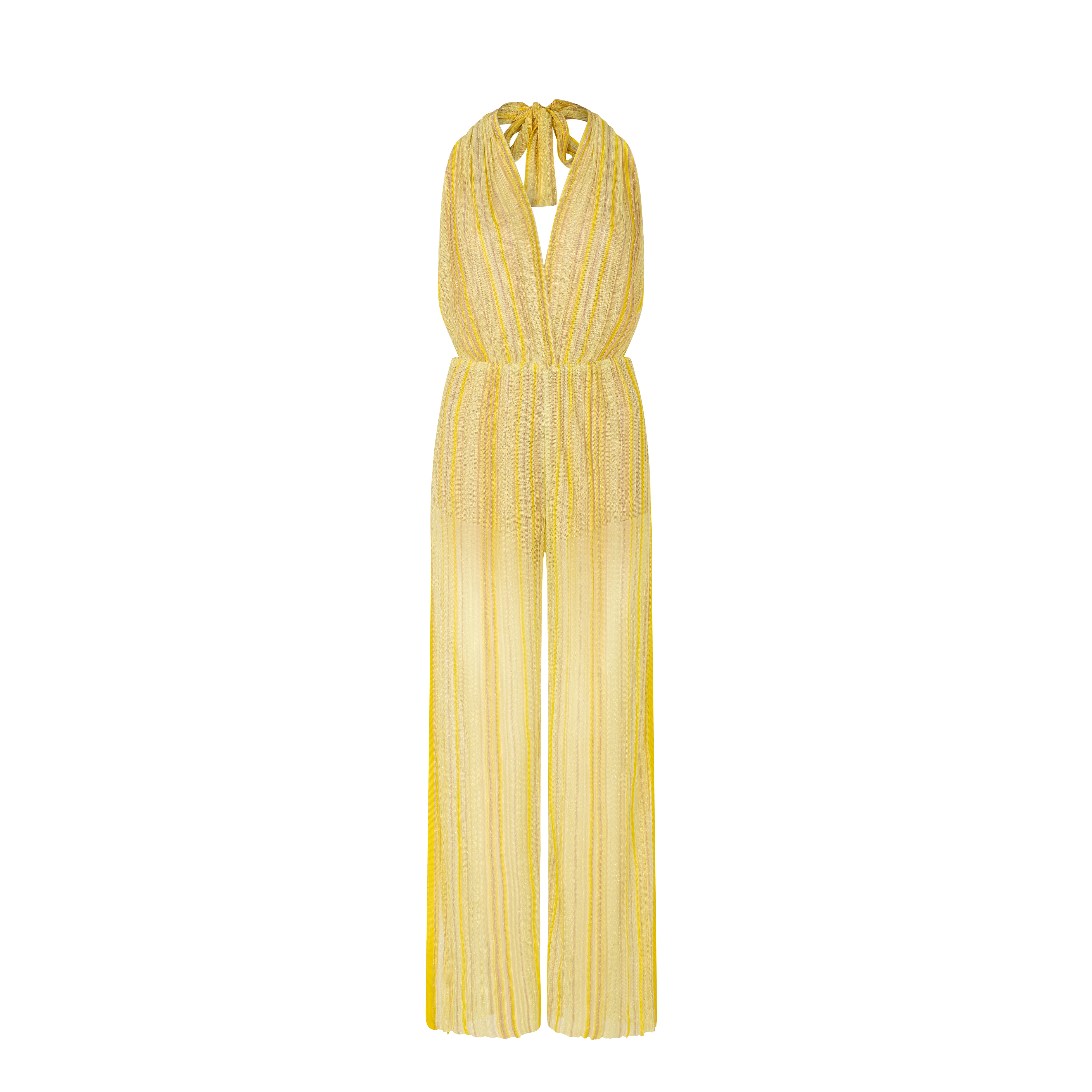 べびわんさま　Hussein charayan jumpsuit Alexis Jumpsuit Sunshine Yellow - Luxury Resort Jumpsuit