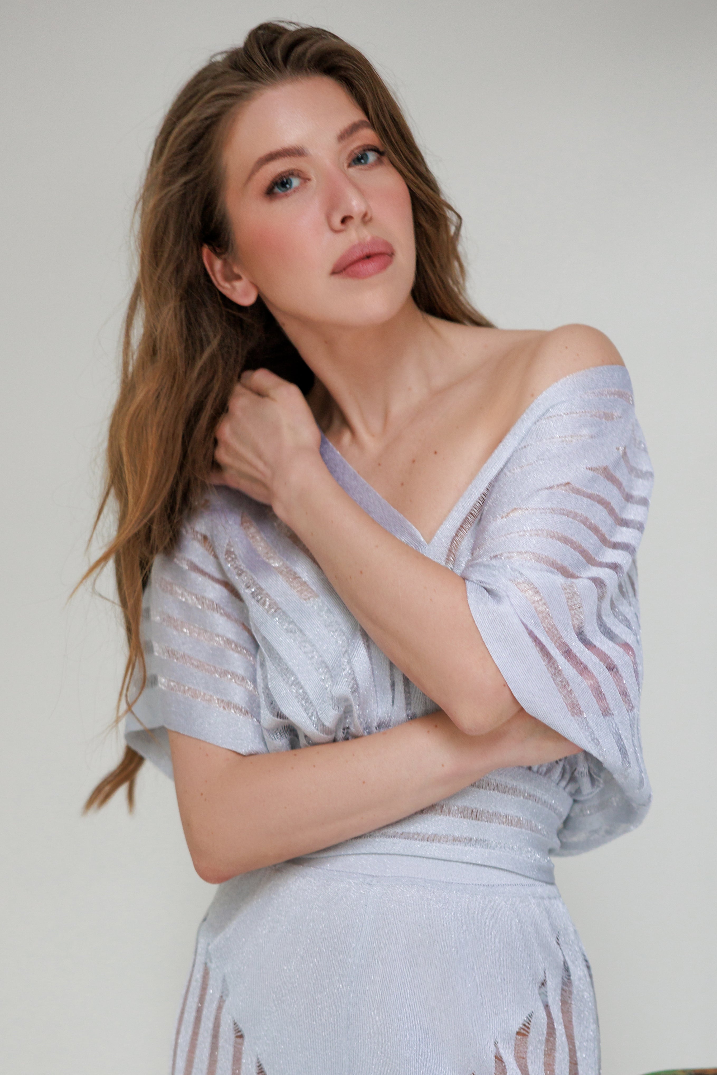 knitwear designer dress White Knit Midi Dress with Cut Out Detail