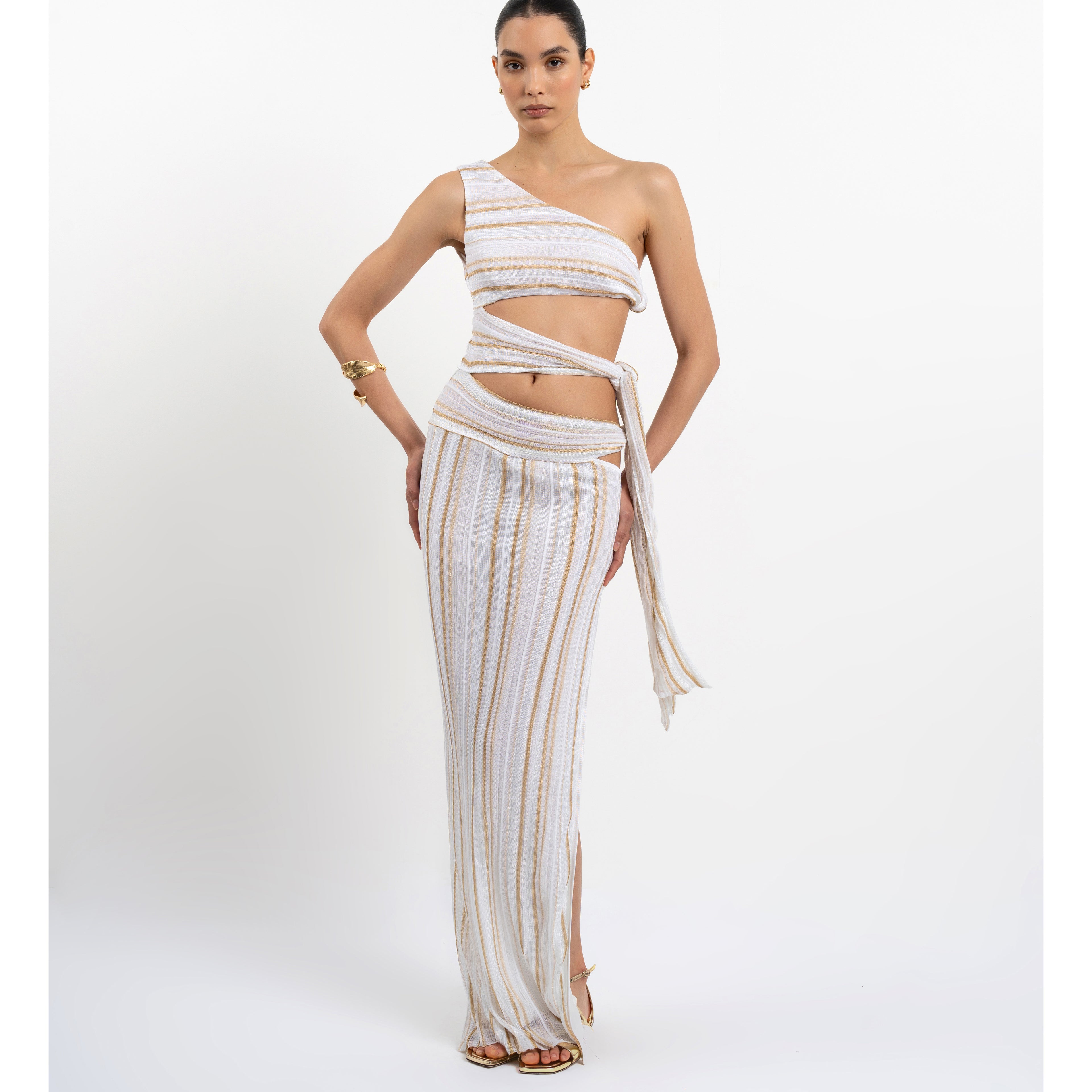 Sol Dress- White Gold