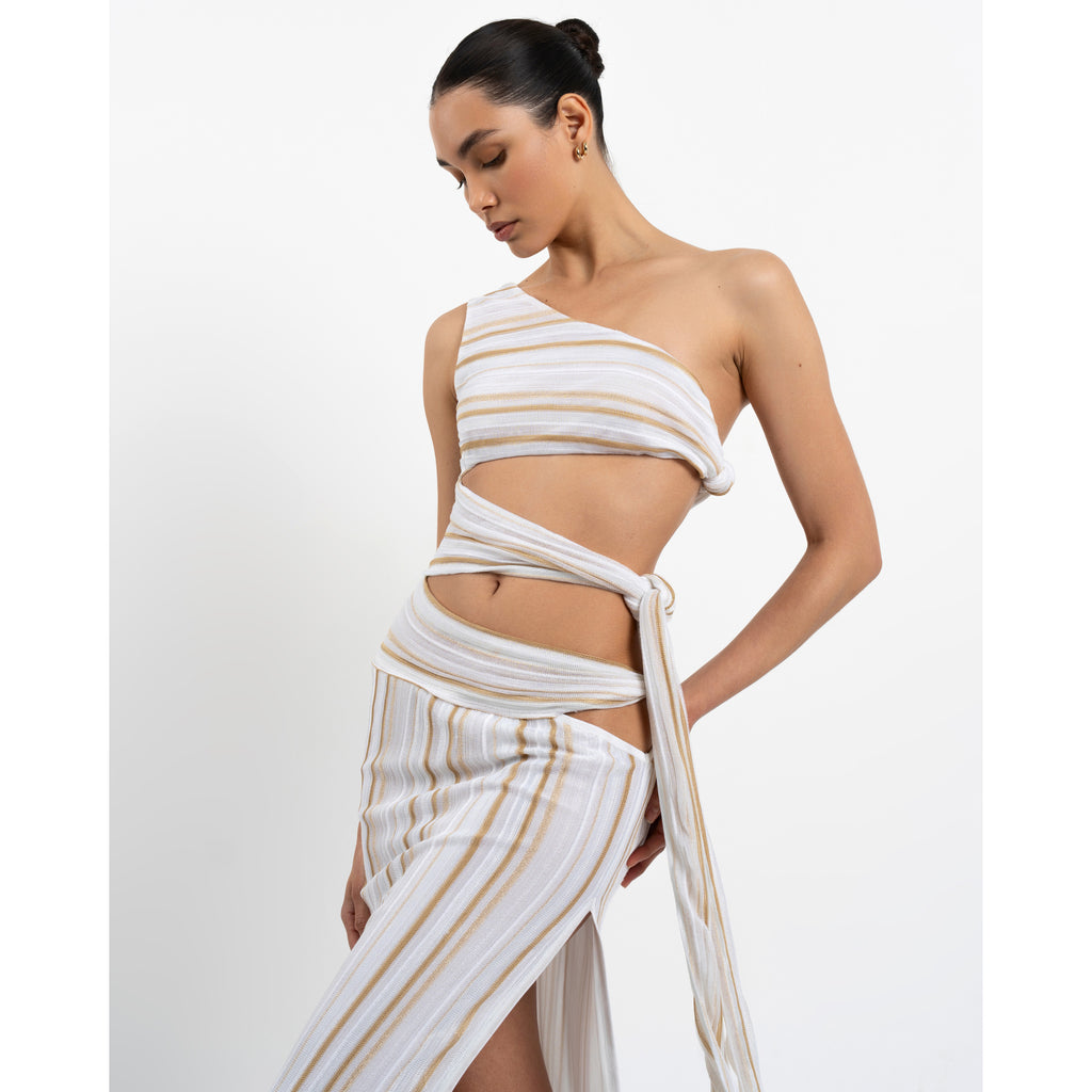 Sol Dress- White Gold