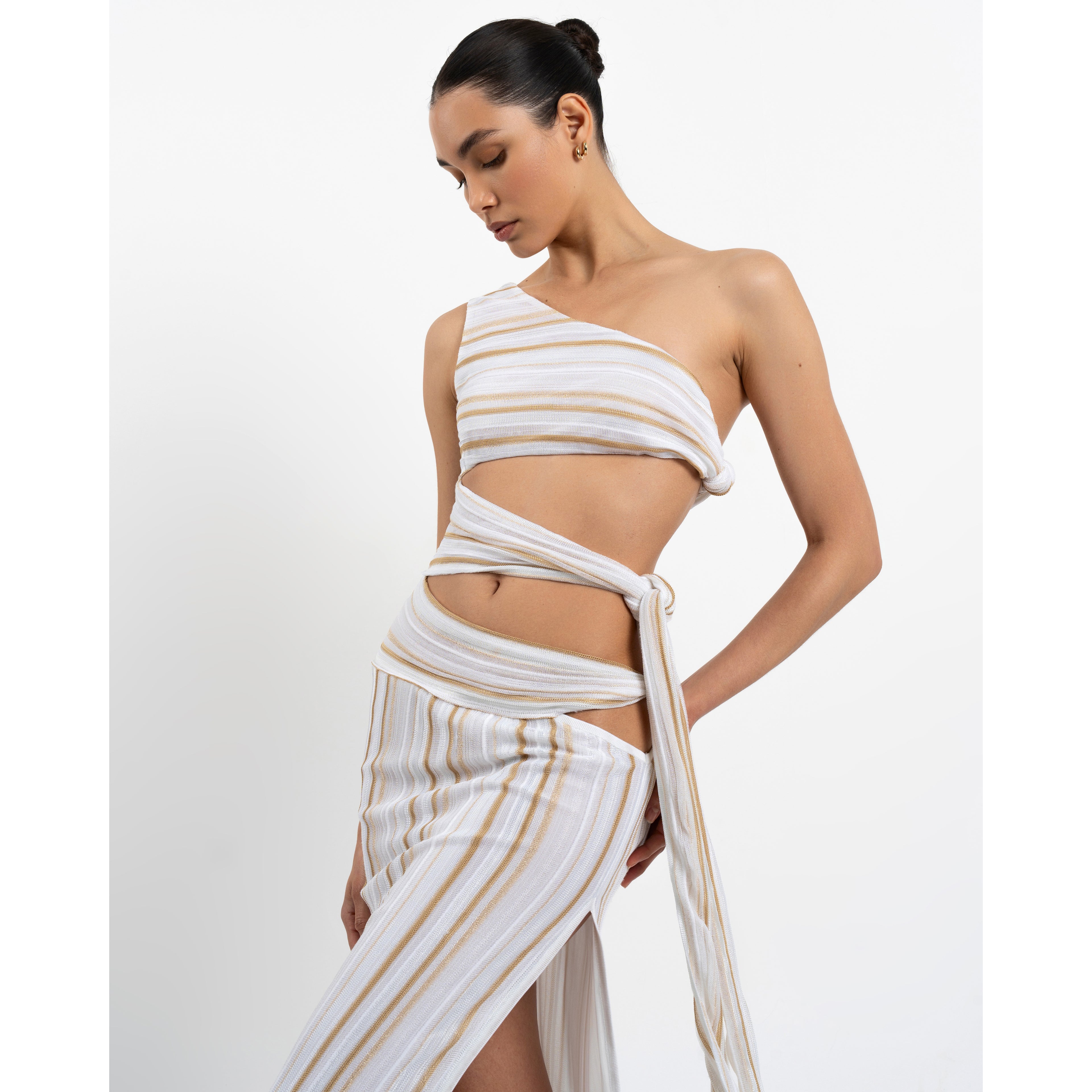 Sol Dress- White Gold