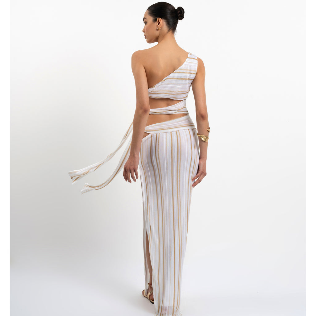 Sol Dress- White Gold