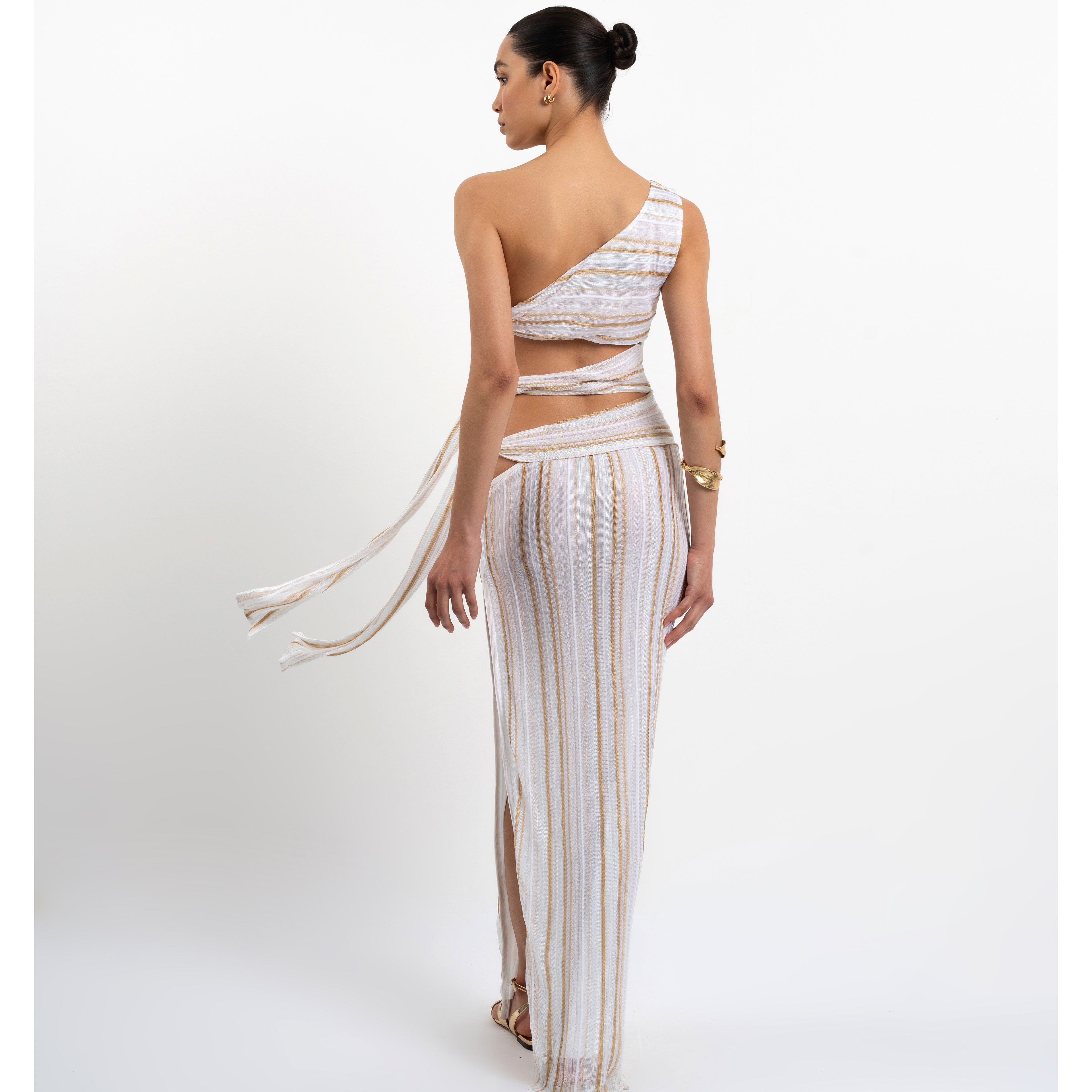 Sol Dress- White Gold