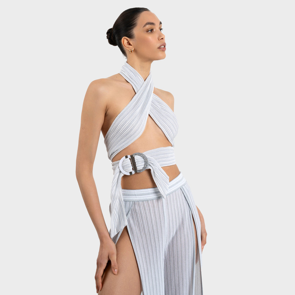 Izzy Pants - Stardust White