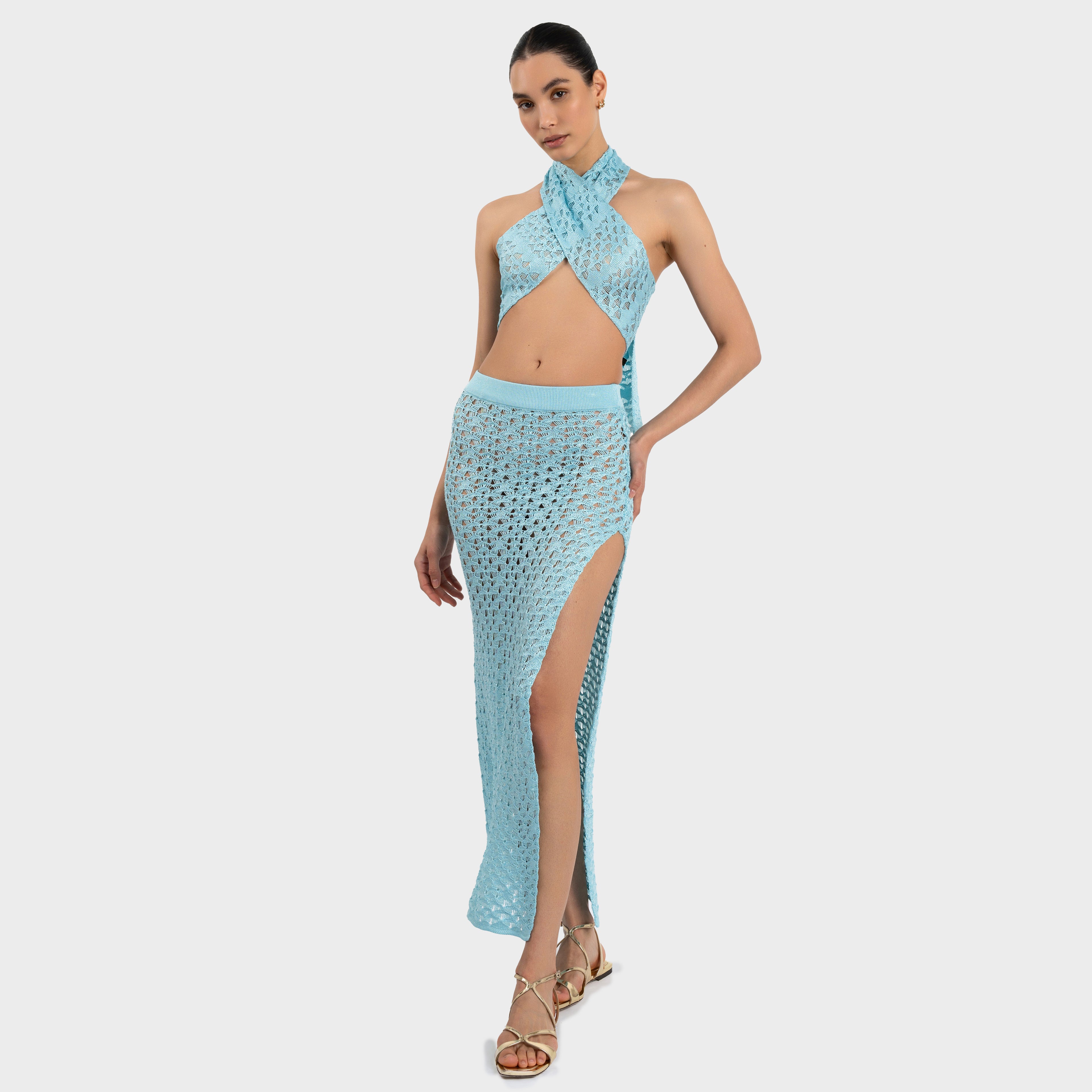 Cleo Skirt - Sky Blue