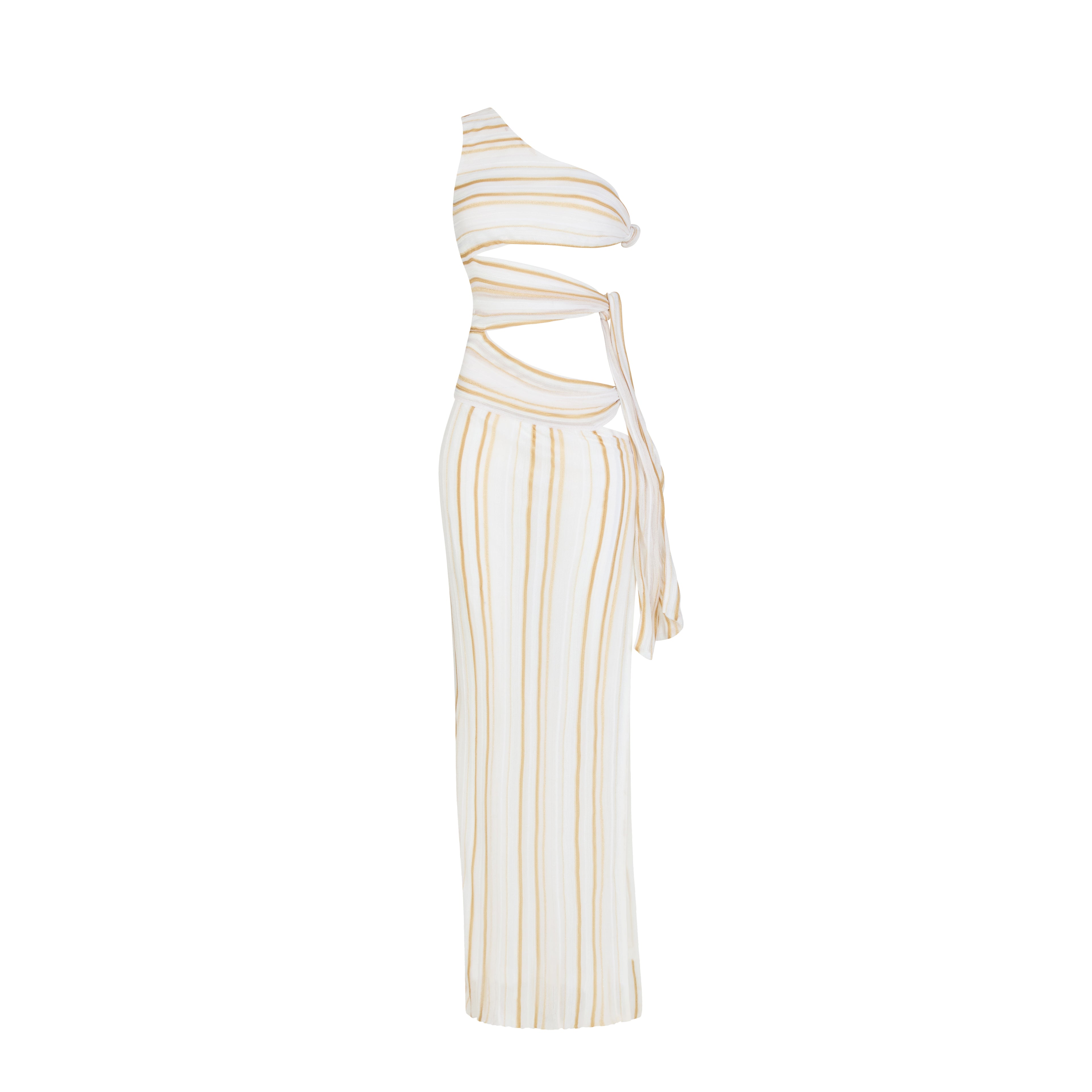 Sol Dress- White Gold