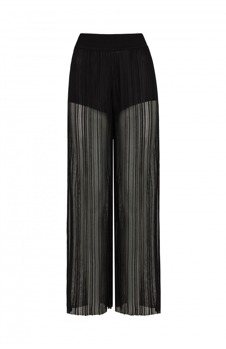 product shot of alexis pants crafted from black lurex knit